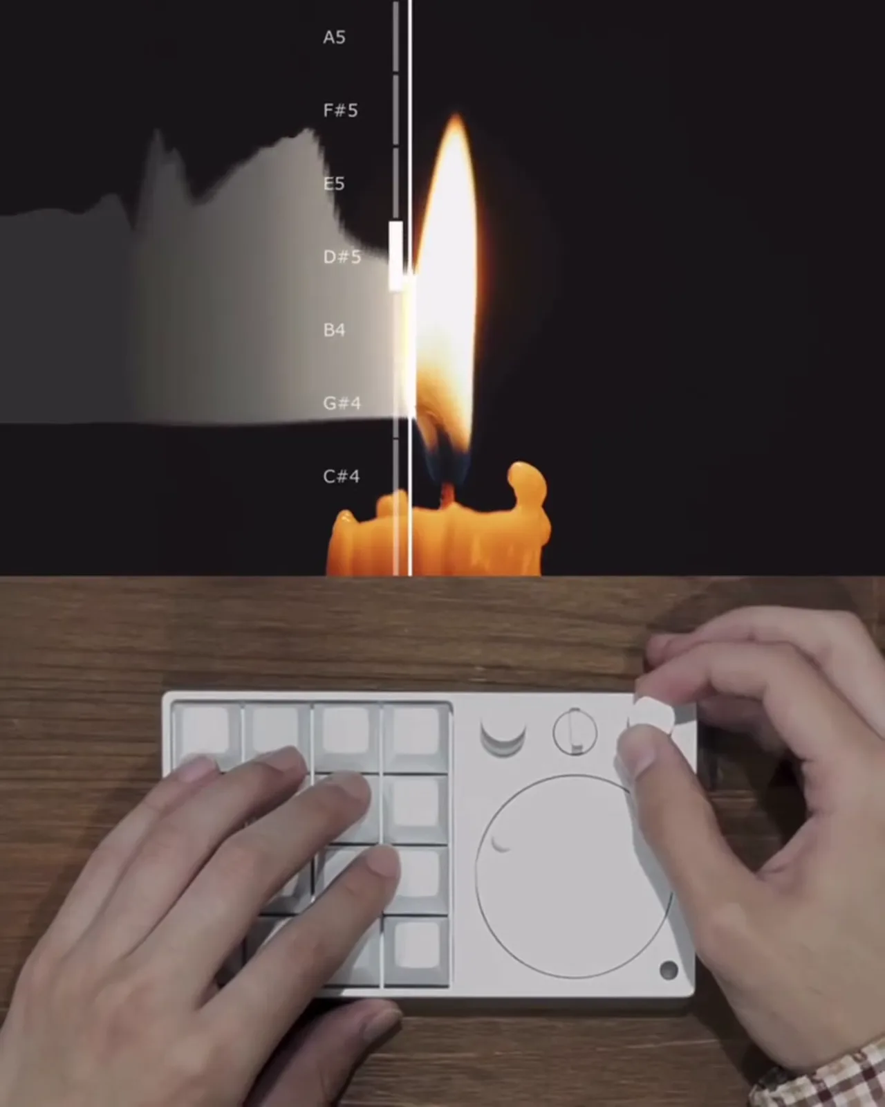 用一根蜡烛编曲:TouchDesigner 交互数媒作品 审核截图