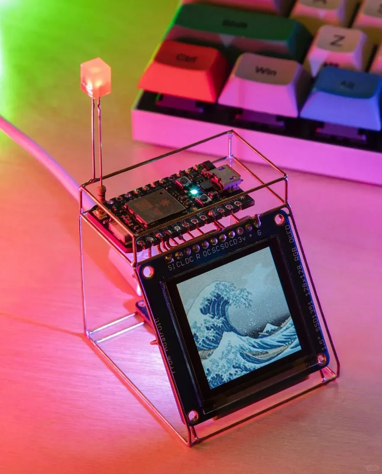 用Arduino打造音乐相框:神奈川冲浪里像素艺术无线滚动 审核截图