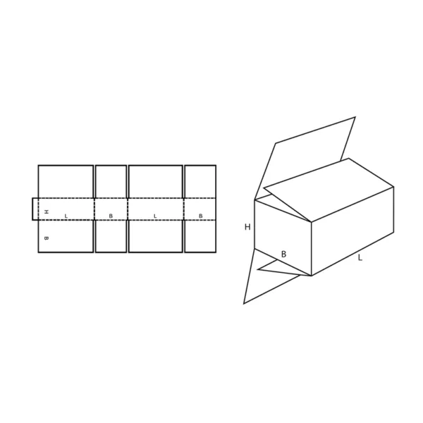 FEFCO 0203 全叠盖开槽箱 题图