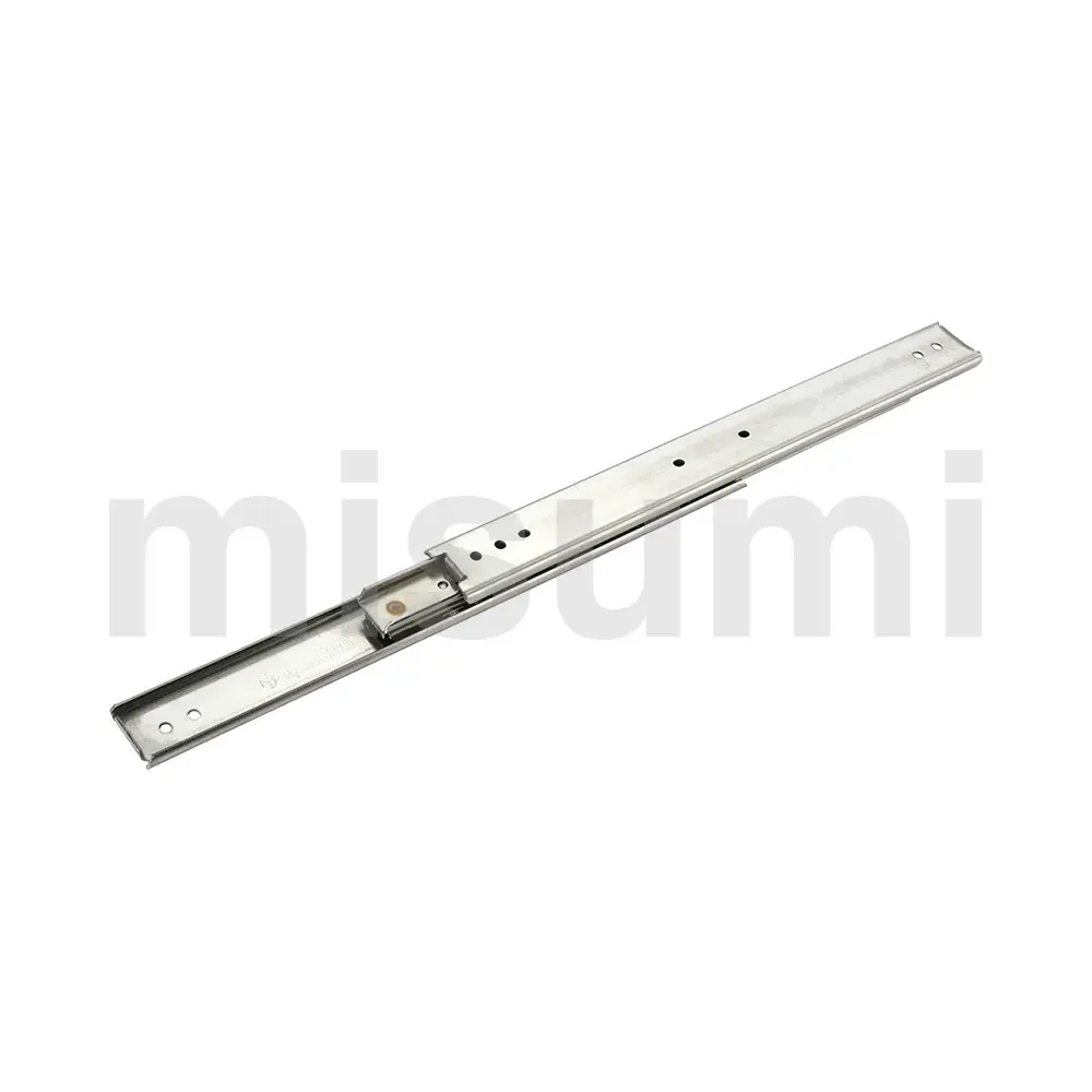 MISUMI 经济型线性滑轨 三段抽拉型 轻载型 20mm宽 不锈钢型 抽牙型 题图