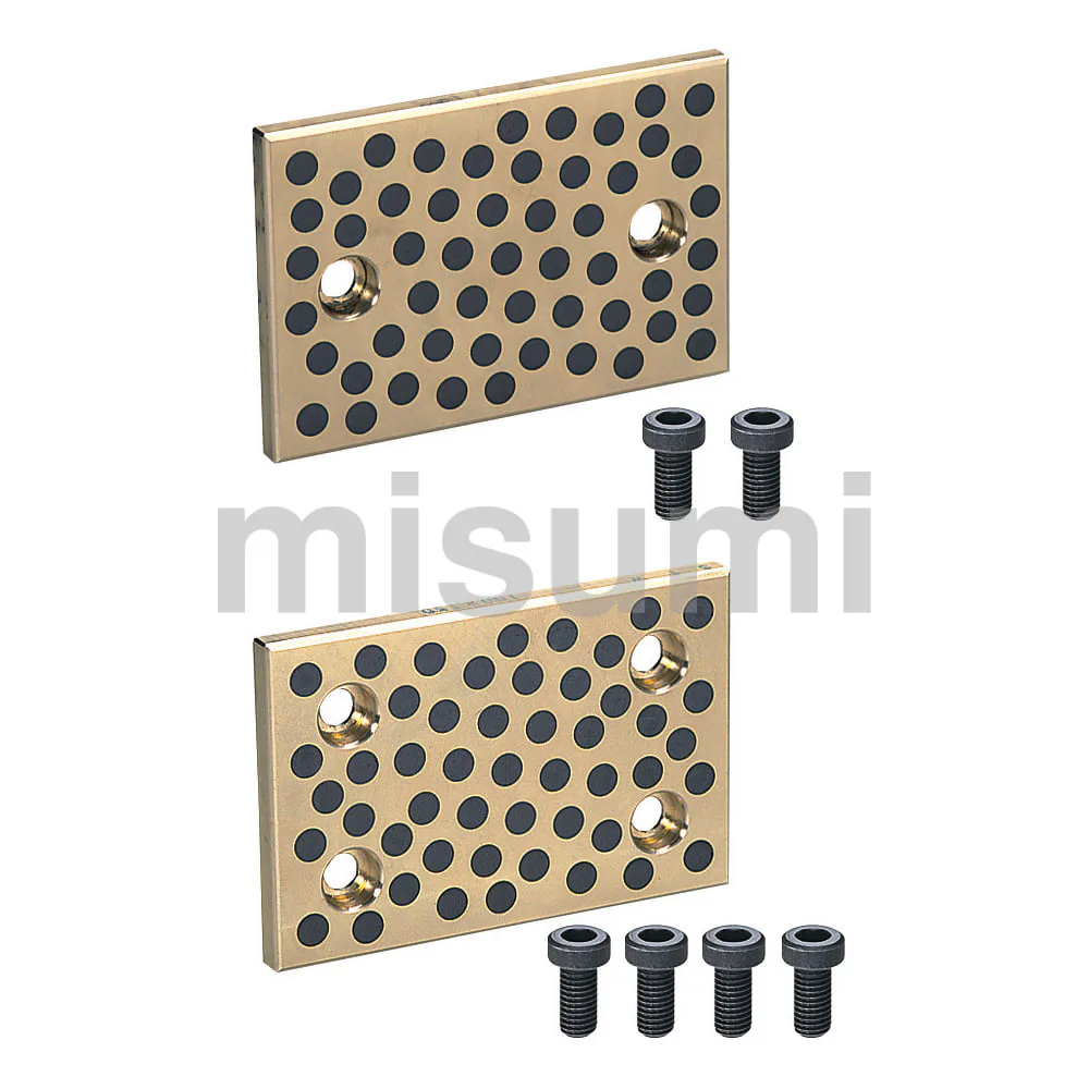 MISUMI 自润滑滑板 -铜合金10mm 2/4螺栓孔型- 题图